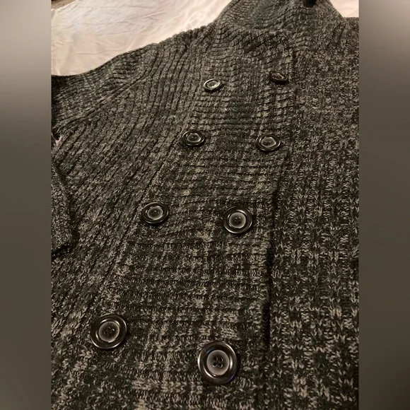 Mottled grey/black peacoat sweater - Picture 3 of 8
